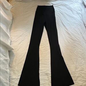 Black Offline by aerie crossover flared leggings.